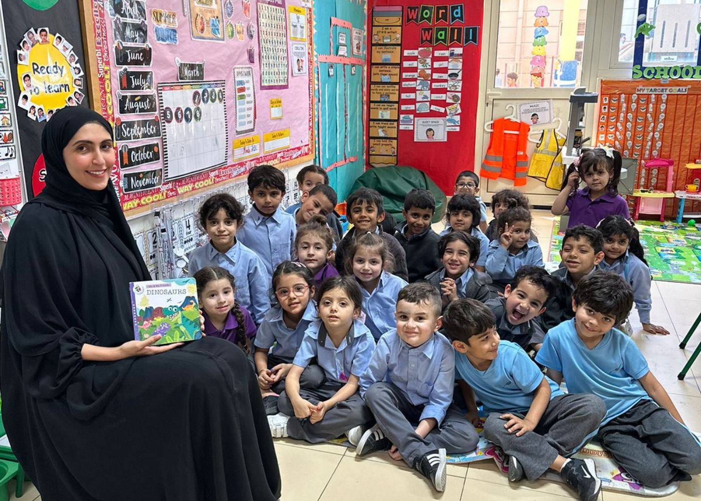Students of Abu Dhabi International School at the Reading Month events